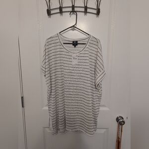 NWT Bobeau Striped Side Slit T-Shirt Size 3X